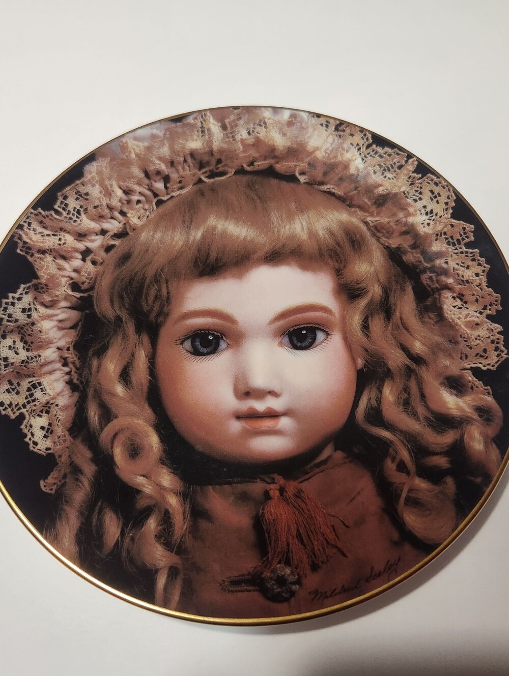 Mildred Seeley Antique Doll French Bebe’s Thuiller's Adrianna Plate USA '93